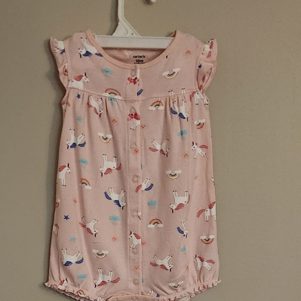 Carter's Baby Romper With Unicorns Size 18M